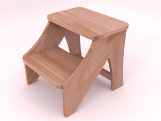 Hocker Zwei Stufen Schemel aus Holz, Hartholz, Buche , stabil und kippelsicher, geölt NEU