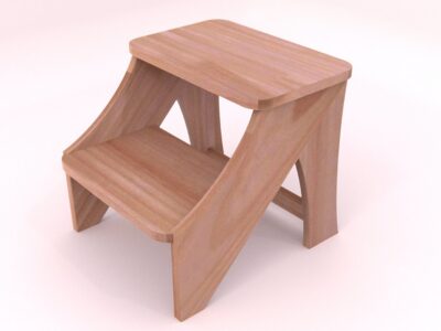 Hocker Zwei Stufen Schemel aus Holz, Hartholz, Buche , stabil und kippelsicher, geölt NEU