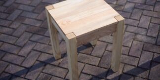 Hocker Sitzhocker aus Holz, Hartholz, Esche, stabil, geölt NEU