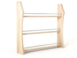 Gewürzregal Buche abgebildet u. weitere Holzarten Aluminium / Messing NEU