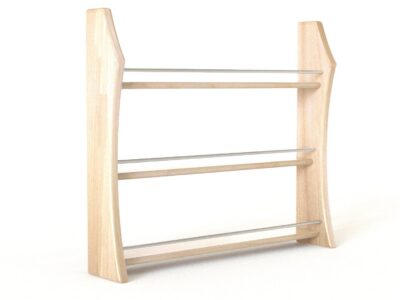 Gewürzregal Buche abgebildet u. weitere Holzarten Aluminium / Messing NEU