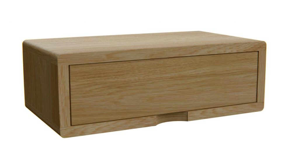 Nachttisch aus Massivholz mit Schubkasten (abgebildet Eiche)
