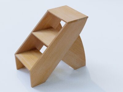 Hocker Drei Stufen Schemel aus Holz, Hartholz, Buche , stabil und kippelsicher, geölt NEU